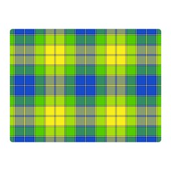 Spring Plaid Yellow Double Sided Flano Blanket (mini) 