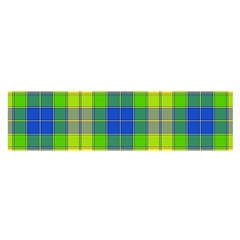 Spring Plaid Yellow Satin Scarf (oblong) by Simbadda