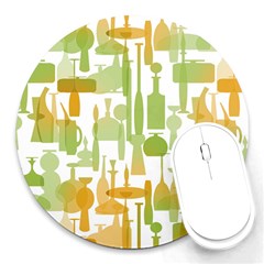 Angerine Blenko Glass Round Mousepads