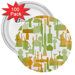 Angerine Blenko Glass 3  Buttons (100 Pack) 