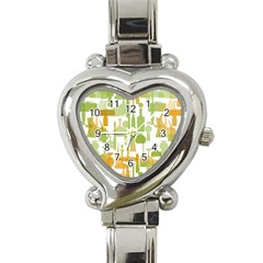 Angerine Blenko Glass Heart Italian Charm Watch by Simbadda