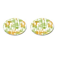 Angerine Blenko Glass Cufflinks (oval) by Simbadda