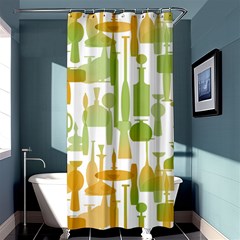 Angerine Blenko Glass Shower Curtain 36  X 72  (stall) 