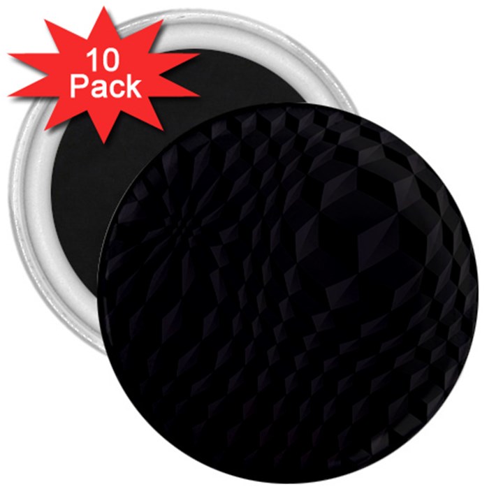 Pattern Dark Texture Background 3  Magnets (10 pack) 