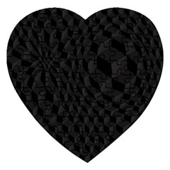 Pattern Dark Texture Background Jigsaw Puzzle (heart) by Simbadda