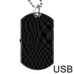 Pattern Dark Texture Background Dog Tag Usb Flash (one Side)