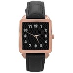 Pattern Dark Texture Background Rose Gold Leather Watch  Front