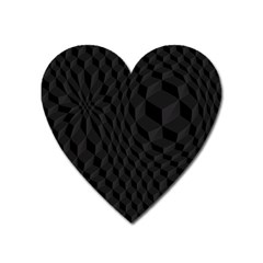 Pattern Dark Texture Background Heart Magnet by Simbadda