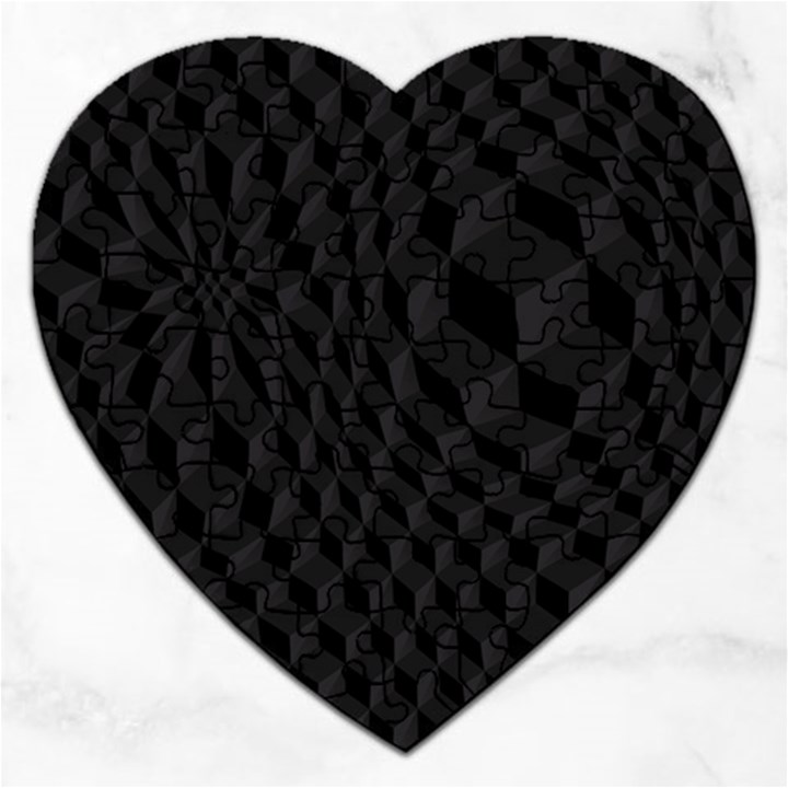 Pattern Dark Texture Background Jigsaw Puzzle (Heart)