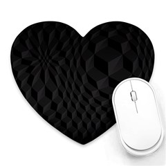 Pattern Dark Texture Background Heart Mousepads by Simbadda