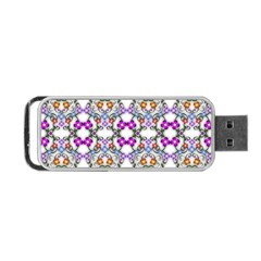 Floral Ornament Baby Girl Design Portable Usb Flash (one Side) by Simbadda