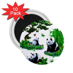 Cute Panda Cartoon 2 25  Magnets (10 Pack) 