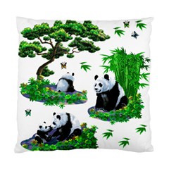 Cute Panda Cartoon Standard Cushion Case (one Side) by Simbadda