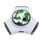 Cute Panda Cartoon 3-Port USB Hub Front