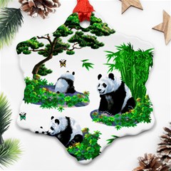 Cute Panda Cartoon Ornament (snowflake)