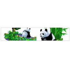 Cute Panda Cartoon Flano Scarf (large) by Simbadda