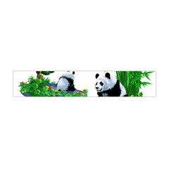 Cute Panda Cartoon Flano Scarf (mini) by Simbadda