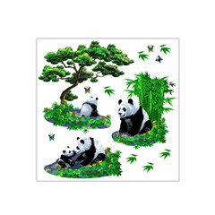 Cute Panda Cartoon Satin Bandana Scarf