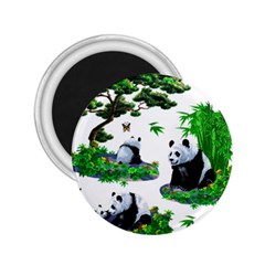 Cute Panda Cartoon 2 25  Magnets by Simbadda