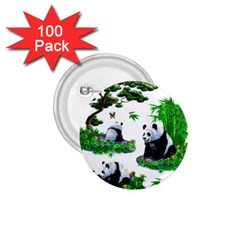 Cute Panda Cartoon 1 75  Buttons (100 Pack) 