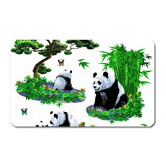 Cute Panda Cartoon Magnet (rectangular)