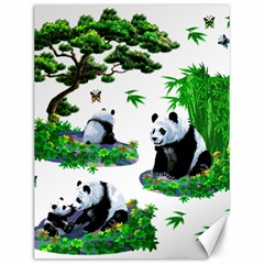 Cute Panda Cartoon Canvas 12  X 16  