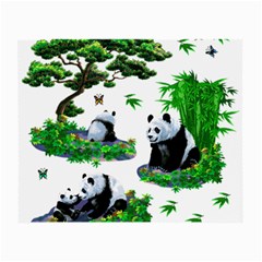 Cute Panda Cartoon Small Glasses Cloth (2-side) by Simbadda