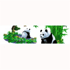 Cute Panda Cartoon Large Bar Mats by Simbadda