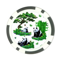 Cute Panda Cartoon Poker Chip Card Guard (10 Pack) by Simbadda