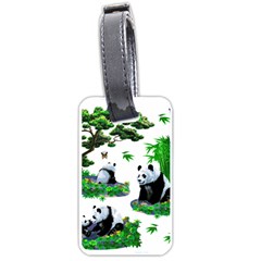 Cute Panda Cartoon Luggage Tags (one Side)  by Simbadda