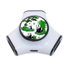 Cute Panda Cartoon 3-port Usb Hub by Simbadda