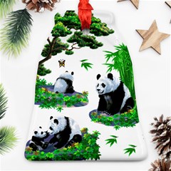 Cute Panda Cartoon Bell Ornament (two Sides)