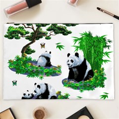 Cute Panda Cartoon Cosmetic Bag (xxl)  by Simbadda