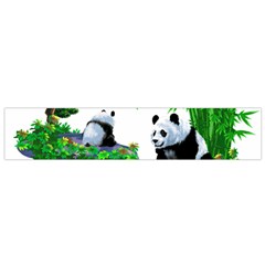 Cute Panda Cartoon Flano Scarf (small) by Simbadda