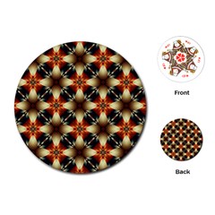 Kaleidoscope Image Background Playing Cards (round) 