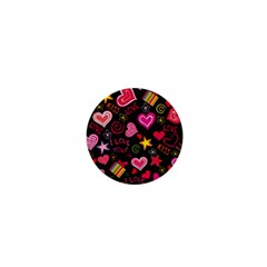 Love Hearts Sweet Vector 1  Mini Buttons by Simbadda