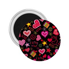 Love Hearts Sweet Vector 2 25  Magnets by Simbadda