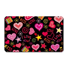 Love Hearts Sweet Vector Magnet (rectangular) by Simbadda