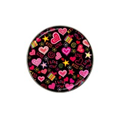 Love Hearts Sweet Vector Hat Clip Ball Marker (10 Pack) by Simbadda