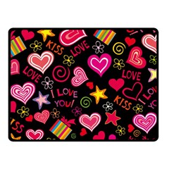 Love Hearts Sweet Vector Fleece Blanket (small)