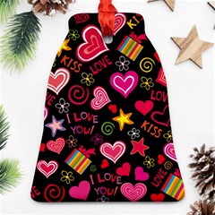 Love Hearts Sweet Vector Ornament (bell)