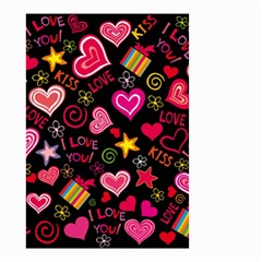 Love Hearts Sweet Vector Small Garden Flag (two Sides)