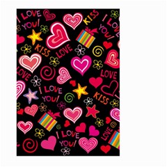 Love Hearts Sweet Vector Large Garden Flag (two Sides) by Simbadda