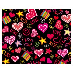 Love Hearts Sweet Vector Double Sided Flano Blanket (medium) 