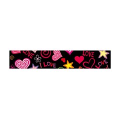 Love Hearts Sweet Vector Flano Scarf (mini) by Simbadda