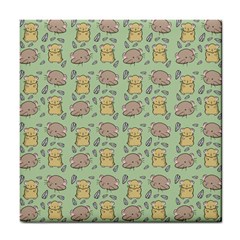 Cute Hamster Pattern Tile Coasters