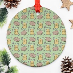 Cute Hamster Pattern Ornament (Round)