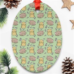 Cute Hamster Pattern Ornament (Oval)