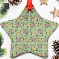 Cute Hamster Pattern Ornament (Star)