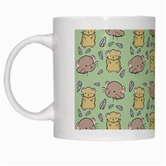 Cute Hamster Pattern White Mugs